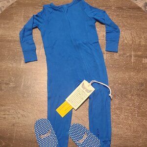 NWT Free Birdees Bamboo Sleeper Onesie Double Zipper Onesie- Size 18-24 Months